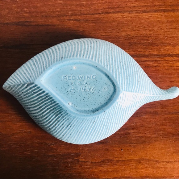 Vintage mid century modern redwing leaf bowl/ dish - Picture 9 of 11
